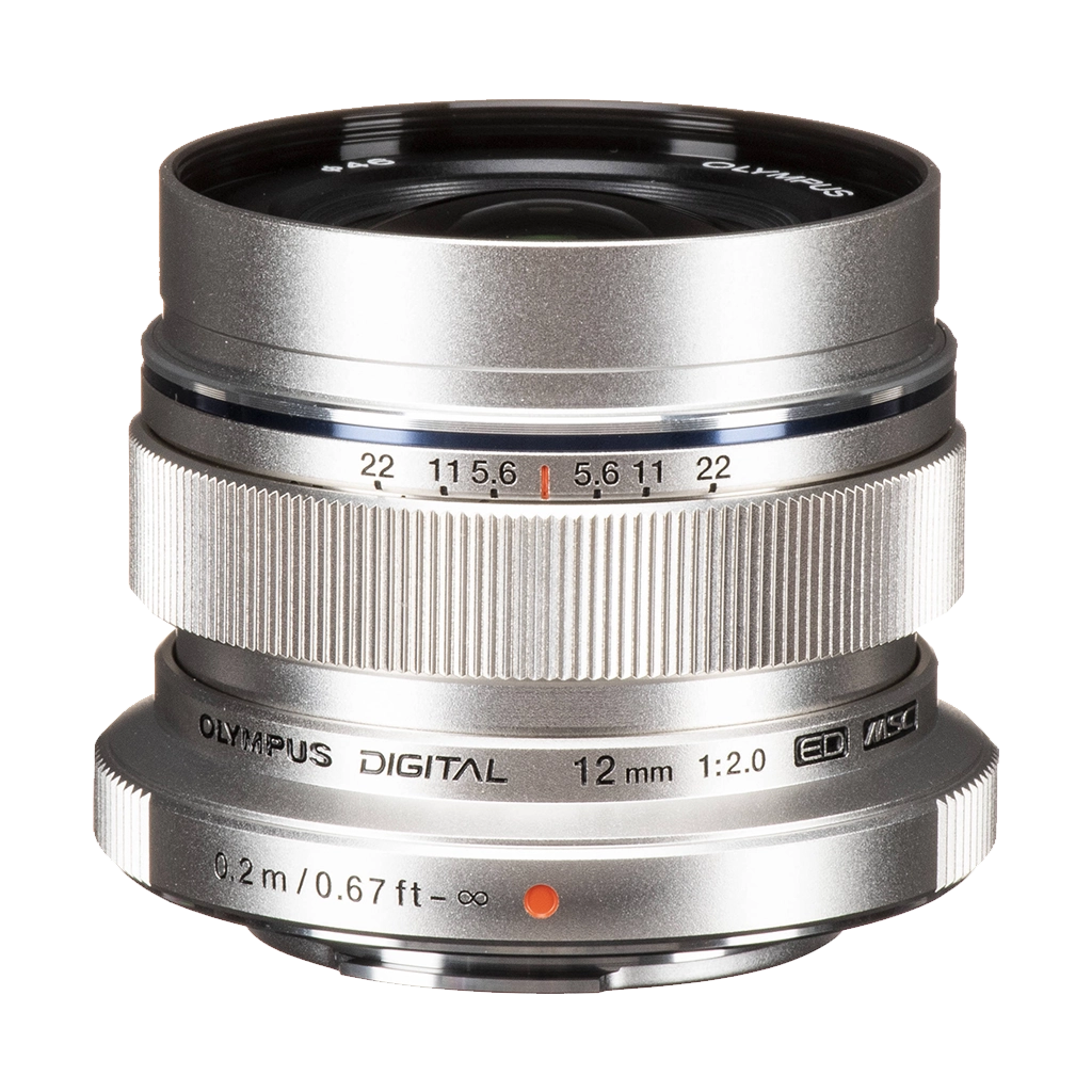 Olympus M.Zuiko Digital ED 12mm f/2 Lens (Silver) (MFT