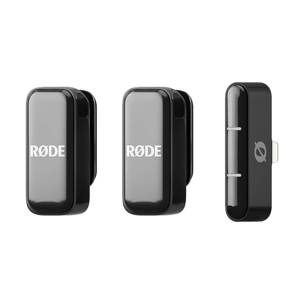 Rode Wireless Micro 2-Person Ultracompact Wireless Microphone System with USB-C Connector (2.4 GHz, Black)