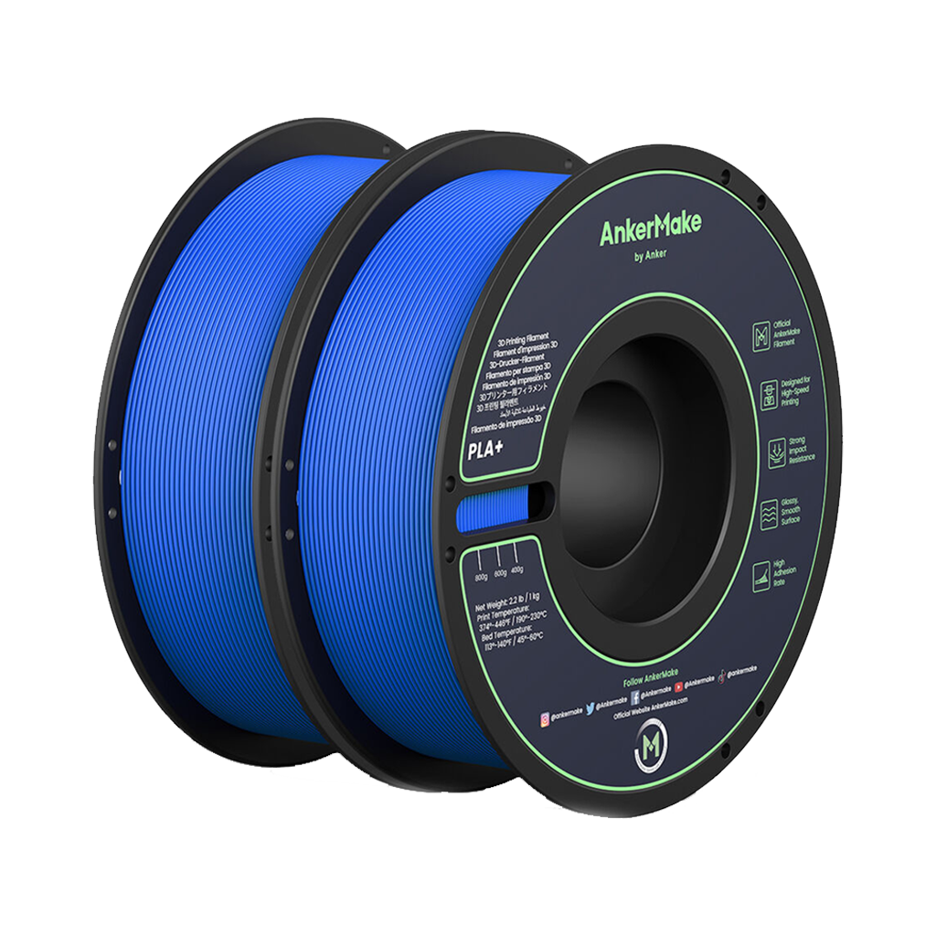 AnkerMake PLA+ Filament (2-Pack, Blue)