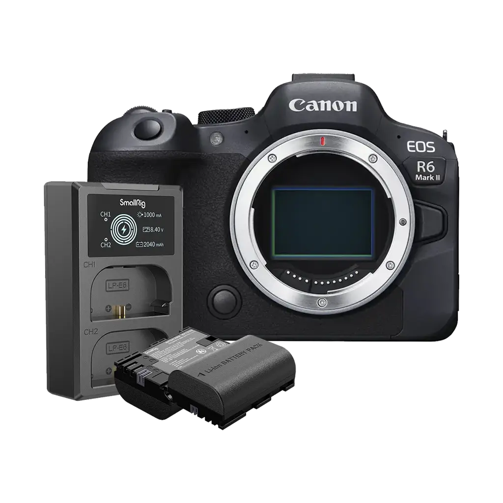 Canon EOS R6 Mark II Mirrorless Camera + Free SmallRig LP-E6NH 2-Battery Kit with Dual Charger (Valued at R1280)