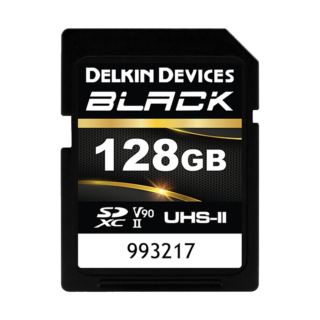 Delkin Devices 128GB BLACK UHS-II SDXC (300MB/s) Memory Card