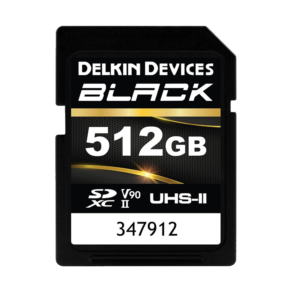 Delkin Devices 512GB BLACK UHS-II SDXC (300MB/s) Memory Card