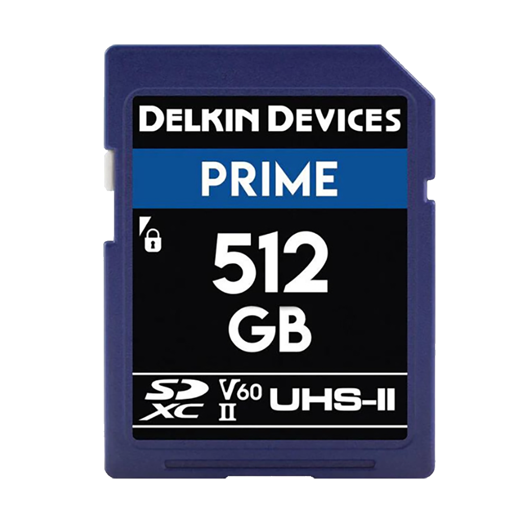 Delkin Devices 512GB Prime UHS-II SDXC (280MB/s) Memory Card