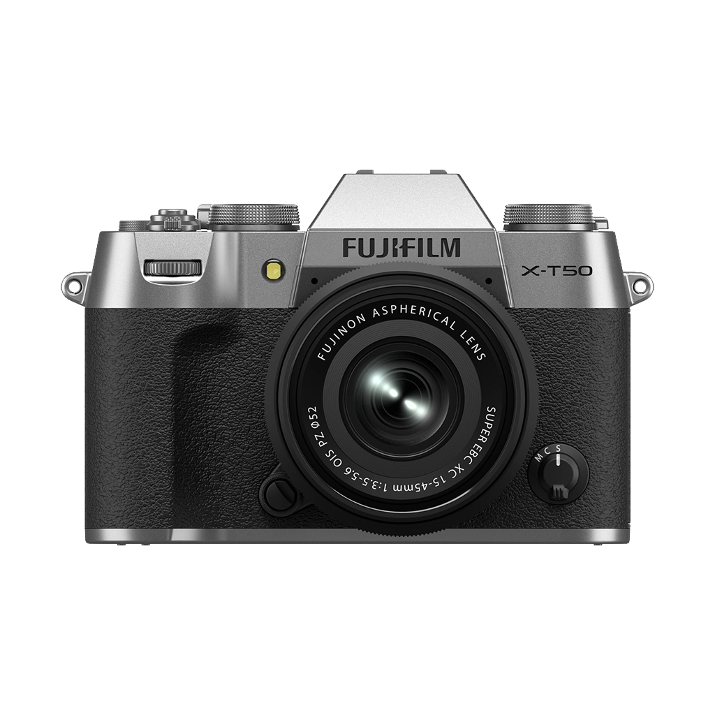 Fujifilm X-T50 Mirrorless Camera with 15-45mm f/3.5-5.6 Lens (Silver)