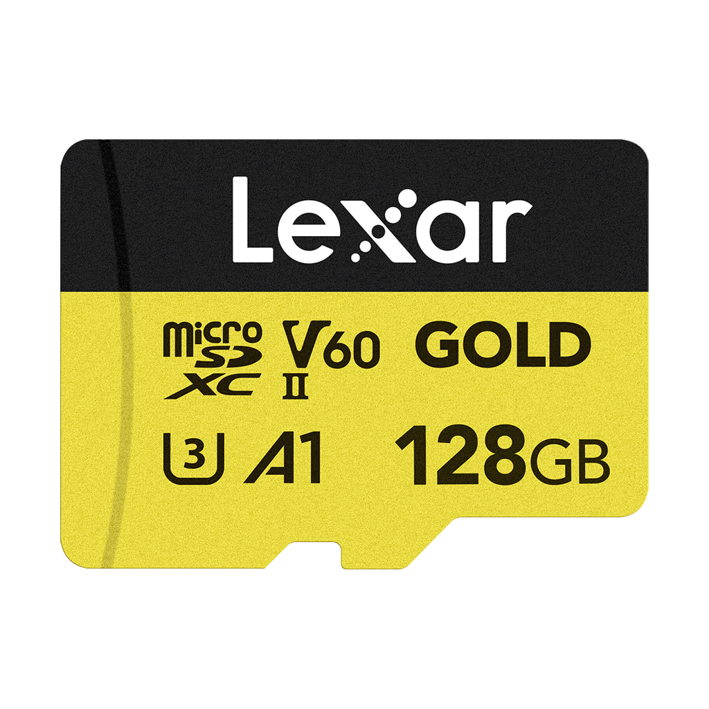 Lexar 128GB Professional UHS-II microSDXC Memory Card (GOLD Series)