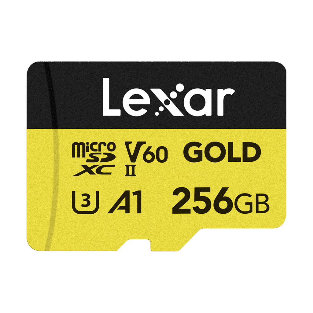 Lexar 256GB Professional UHS-II microSDXC Memory Card (GOLD Series)