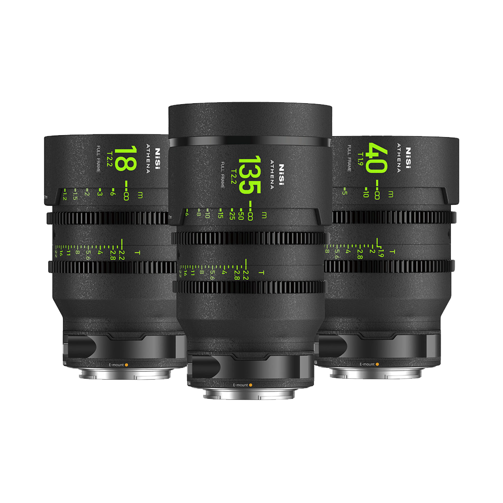 NiSi ATHENA PRIME T2.2/1.9 Full-Frame 3-Lens Add-On Kit (E Mount)