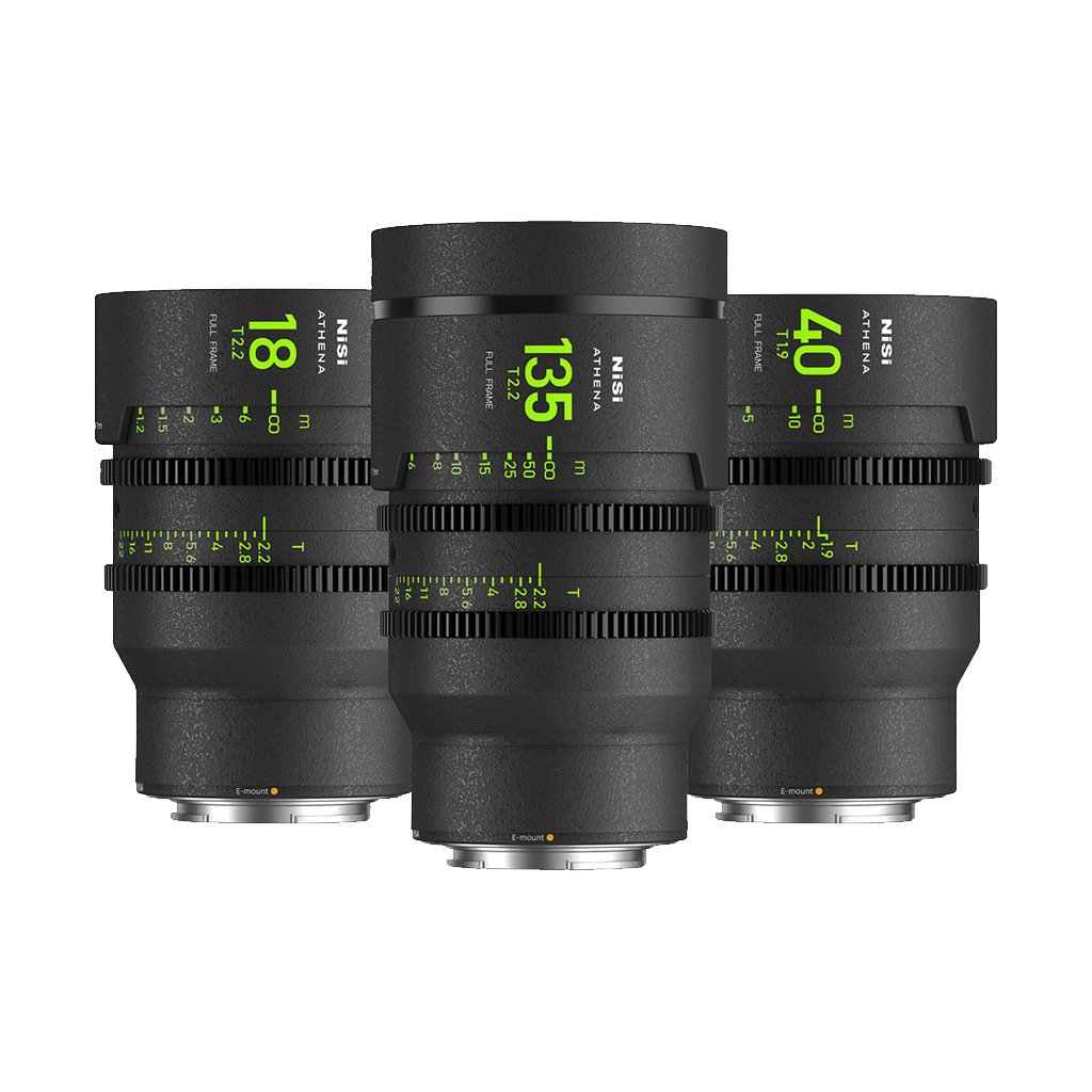 NiSi ATHENA PRIME T2.2/1.9 Full-Frame 3-Lens Add-On Kit (E Mount, No Drop-In Filter)