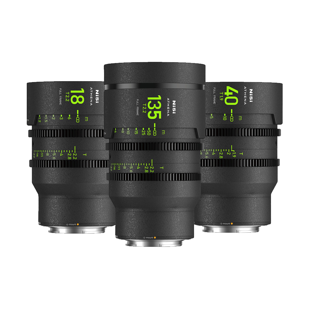 NiSi ATHENA PRIME T2.2/1.9 Full-Frame 3-Lens Add-On Kit (Fujifilm G Mount, No Drop-In Filter)