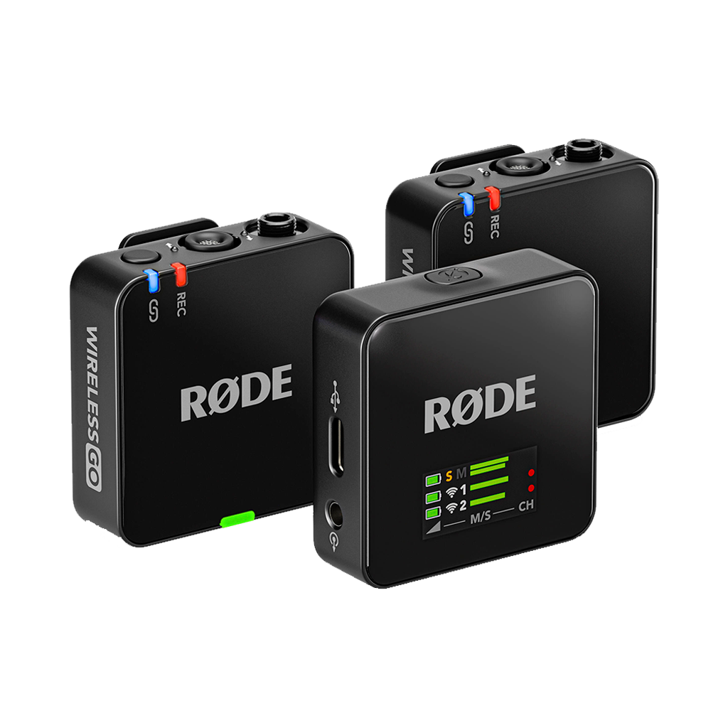 Rode Wireless GO (Gen 3) 2-Person Compact Digital Wireless Microphone System/Recorder (2.4 GHz, Black)