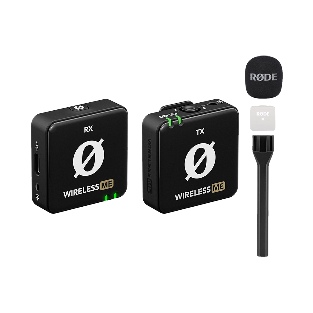 Rode Wireless ME Compact Digital Wireless Microphone System (2.4 GHz, Black) with FREE Rode Interview GO Handheld Mic Adapter (Valued at R640)