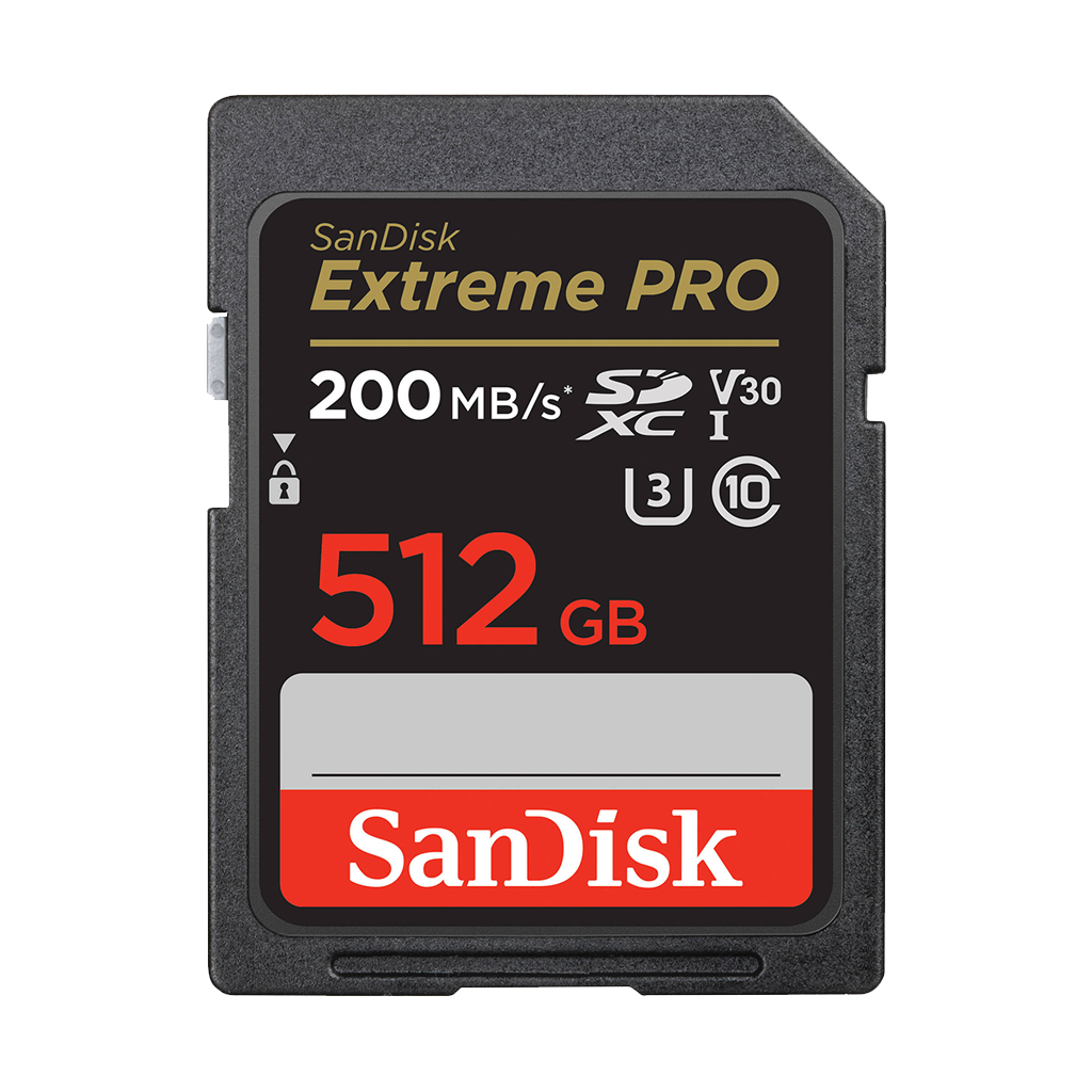 SanDisk 512GB Extreme PRO 200MB/s UHS-I SDXC Memory Card