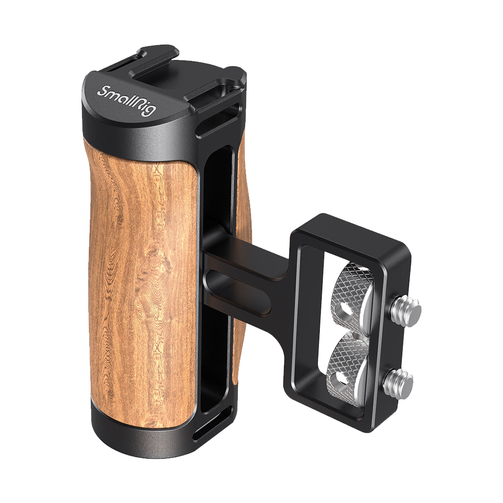 SmallRig Mini Wood Side Handle with Dual 1/4"-20 Screw Mount