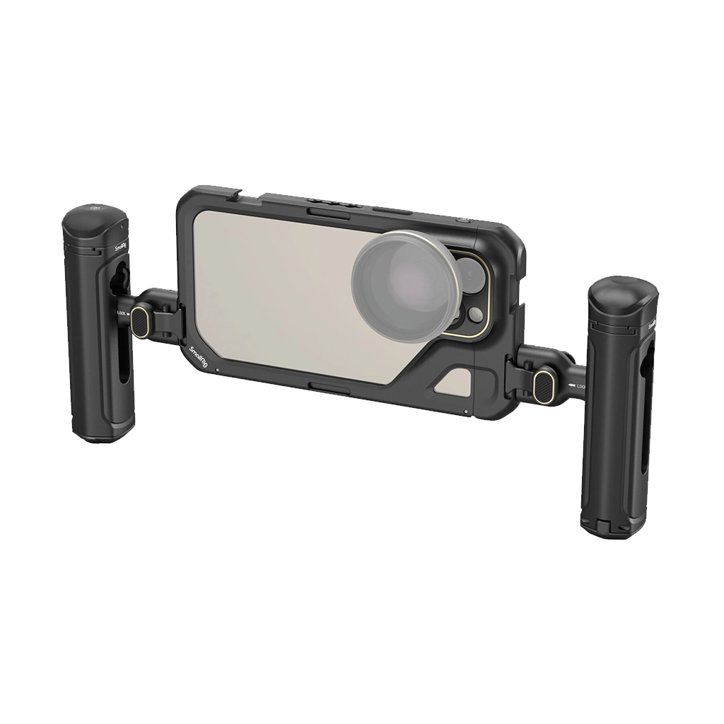 SmallRig Mobile Video Cage Kit with Dual Handles for iPhone 15 Pro Max