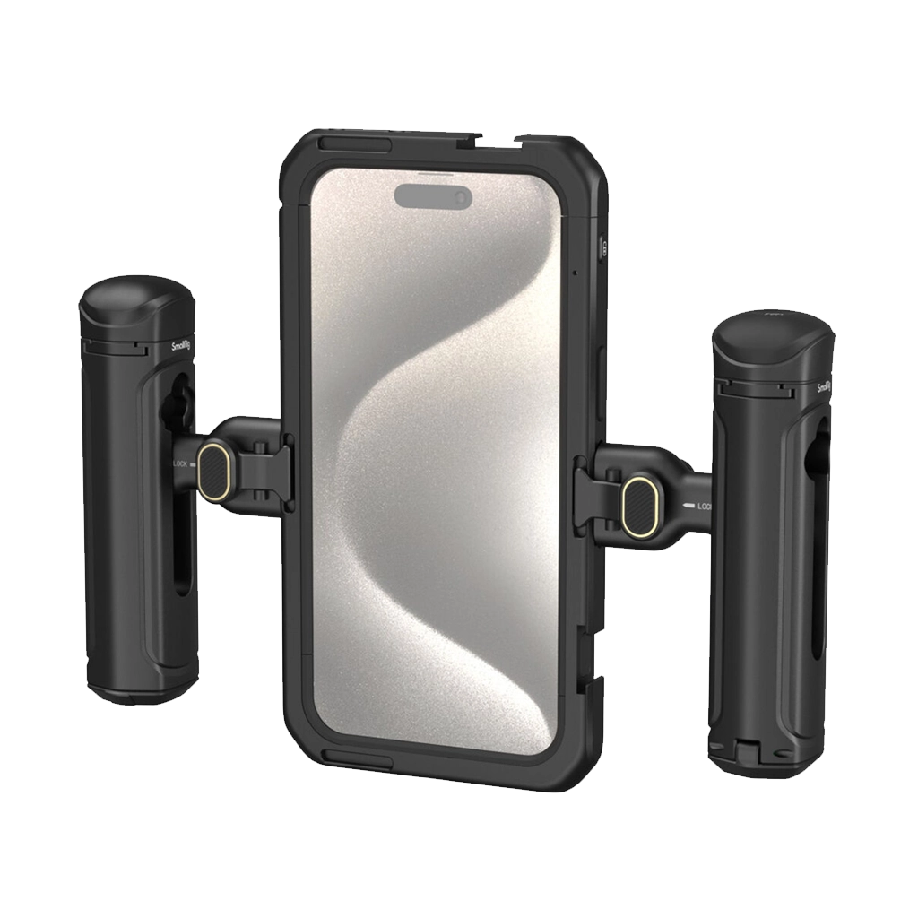 SmallRig Mobile Video Cage Kit with Dual Handles for iPhone 15 Pro Max