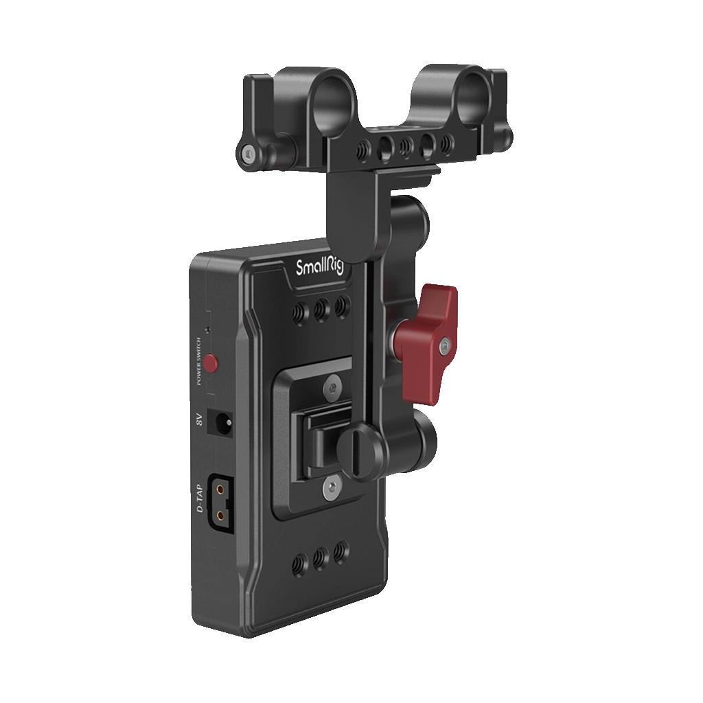 SmallRig V-Mount Battery Adapter Plate with Dual-Rod Clamp and Extension Arm