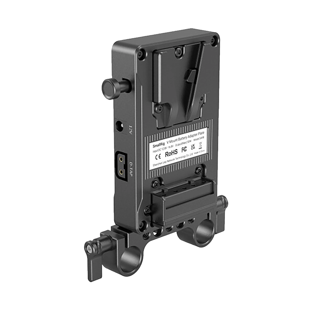 SmallRig V-Mount Battery Adapter Plate with Dual-Rod Clamp