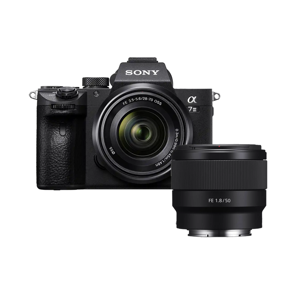 Sony Alpha A7 III Mirrorless Camera with FE 28-70mm F3.5-5.6 OSS Lens and FREE Sony FE 50mm f/1.8 Lens (Valued at R5,795.00)