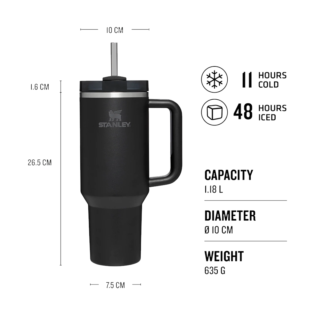 Stanley The Quencher H2.O FlowState Tumbler 1.2L (Black Tonal)