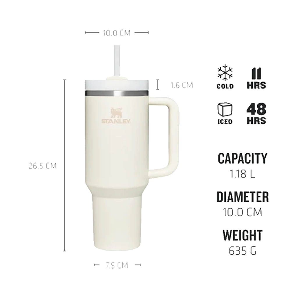 Stanley The Quencher H2.O FlowState Tumbler 1.2L (Cream Tonal)