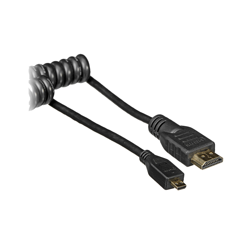 Atomos Cable Coiled Micro to Full HDMI - 50cm - Orms Direct